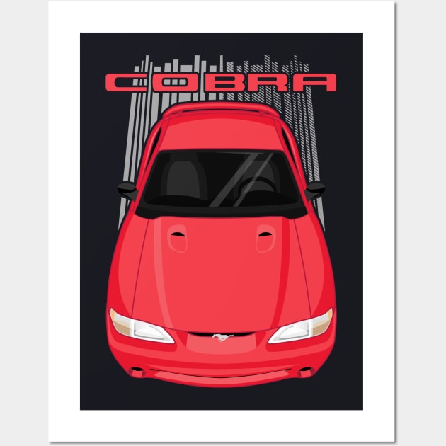 Mustang Cobra 1994 to 1998 SN95 - Red Wall Art by V8social